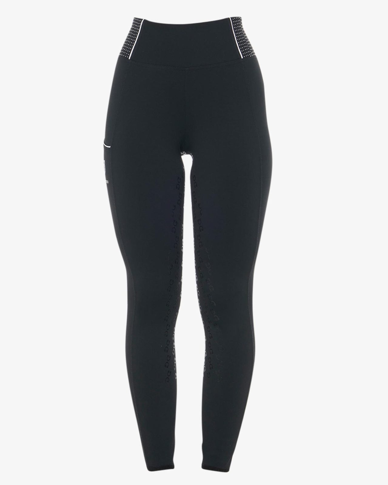 Equestro Frauen Vollgrip Reitleggins mt Strass