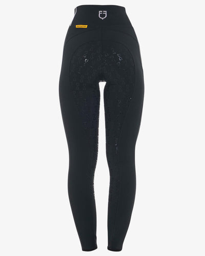 Equestro Frauen Vollgrip Reitleggins mt Strass